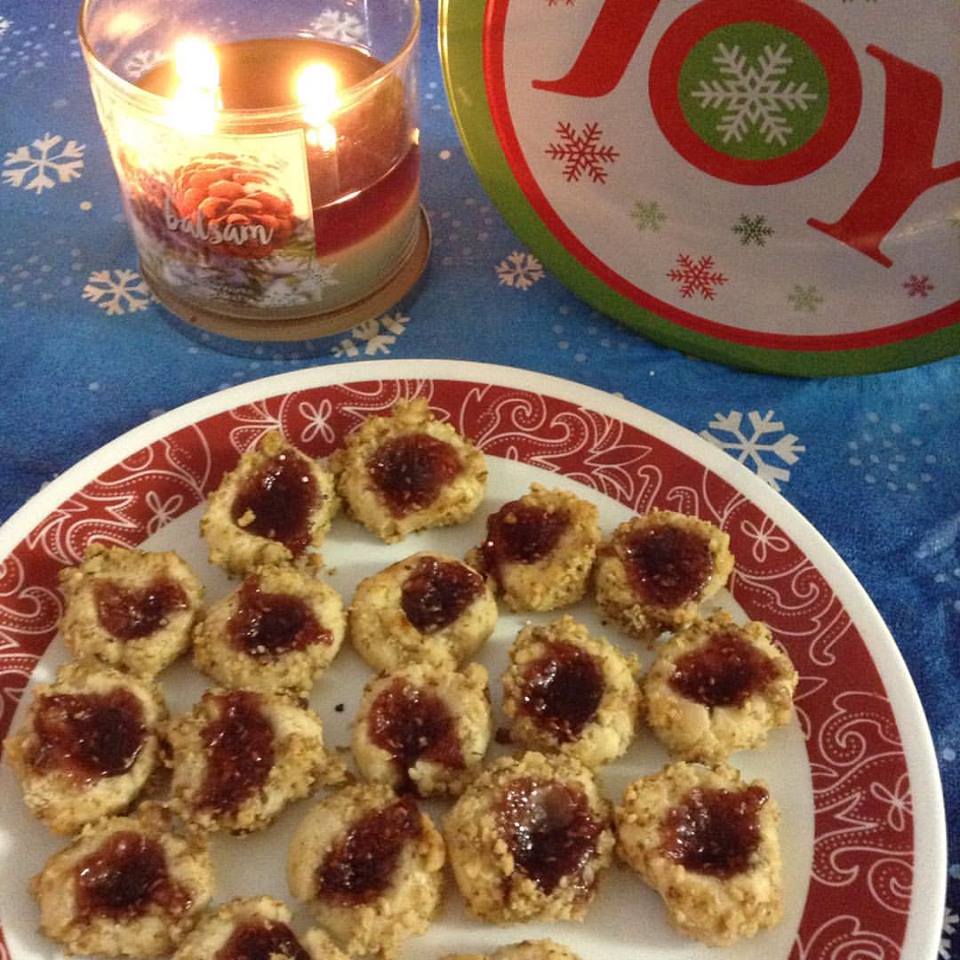 thumbprint jammies cookies