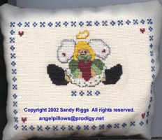 photo of angel pillow finished