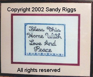 Bless This Home Cross Stitch (small view)