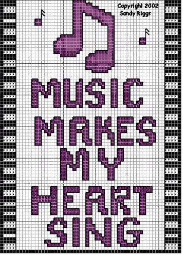 music cross stitch chart