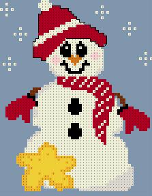 Snowman And Star x-stitch pic small