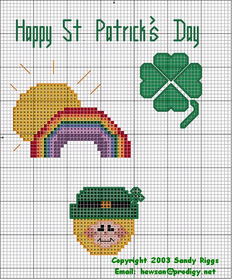 St. Patrick's Cross Stitch Chart