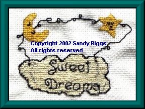 Sweet Dreams Cross Stitch: finished project stitched!